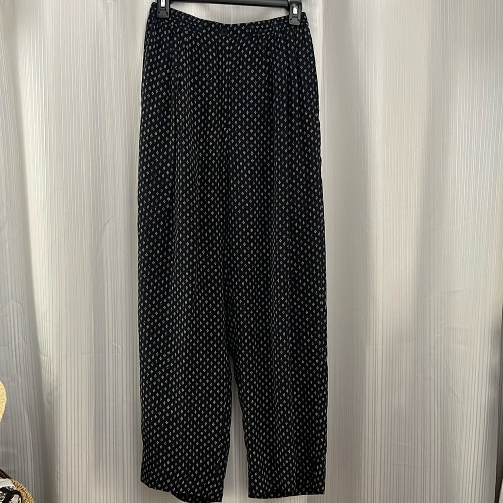 Anne Klein II‎ Silk Navy Trouser Pants - Picture 12 of 14